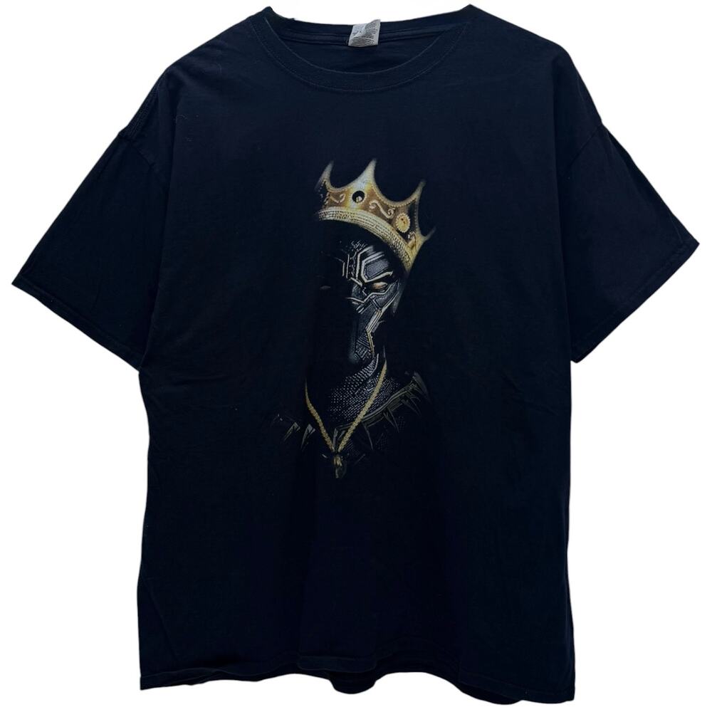 Black Panther Graphic T Shirt Mens XL Marvel Movie Wakanda King Tee Black